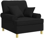 Xl-sessel Mit Kissen Schwarz Stoff Vidaxl