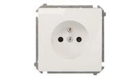 Simon Basic Einzelsteckdose Mit/ohne 16a Ip20 Mit Schienenabdeckung, Wei&szlig;