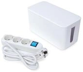 Steckdosenleiste Mit Schalter Und Kabelbox, 3 Schutzkontakt-steckdosen, Kabel...