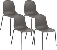 4er Set Stapelst&uuml;hle Hardin Taupe