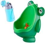 Relaxdays Kinder-urinal 2er Set, Wand & Unterwegs, Toilettentrainer Jungen, Frosch &