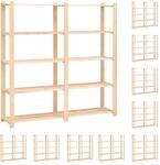 Lagerregale 5 B&ouml;den 10 Stk 170x38x170cm Massivholz Kiefer 500kg Vidaxl