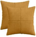 Kissenbezug 2 Pcs Almelo Gelb 40 X 40 Cm Cord Vidaxl