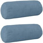 Kissenbezug 2 Pcs Heerlen Blau &Oslash; 15 X 40 Cm Cord Vidaxl