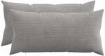 Kissenbezug 2 Pcs Heerlen Hellgrau 40 X 80 Cm Cord Vidaxl