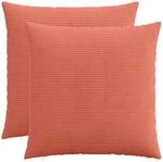 Kissenbezug 2 Pcs Heerlen Rot-orange 60 X 60 Cm Cord Vidaxl