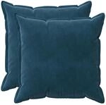 Kissenbezug 2 Pcs Houten Blau 80 X 80 Cm Samt Vidaxl