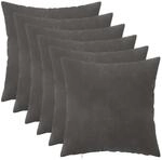 Kissenbezug 6 Pcs Heerlen Dunkelgrau 40 X 40 Cm Samt Vidaxl