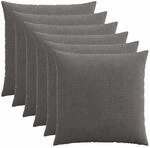 Kissenbezug 6 Pcs Heerlen Dunkelgrau 65 X 65 Cm Cord Vidaxl