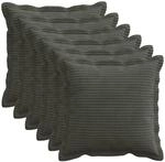 Kissenbezug 6 Stk. Houten Anthrazit 30 X 30 Cm Cord Vidaxl