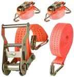 2x Zurrgurte Mit Ratsche 6m X 38mm Orange F&uuml;r Motorrad & Pkw