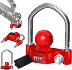 Masko&reg; Anh&auml;ngerschloss Mit Zahlencode, Diebstahlschutz, Stahl - Rot