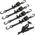 4x Automatik Spanngurte 3,3m Mit S-haken, 340kg, Selbstaufrollend