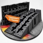 Relaxdays Auffahrrampe, 2 St&uuml;ck, Pkw & Transporter, Bis 5t, Radstopper, Rutschfest,