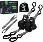 Automatik Spanngurt Set 3,6m X 25mm Mit S-haken, 2 St&uuml;ck