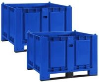 Brb Spar-set, 2x Palettenbox Mit 2 Kufen, Lxbxh 1200x800x850 Mm, Blau