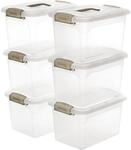 6er-set Aufbewahrungsboxen 8l Transparent Stapelbar Mit Deckel Und...