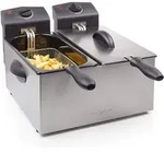 Tristar - Kaltzonen Doppelfritteuse 6 Ltr. Edelstahl 2 Frittierk&ouml;rbe 3600 Watt