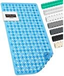 Badewannenmatte Rutschfest 89x40cm, Bpa-frei, Maschinenwaschbar, Blau