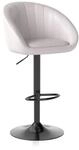 Barhocker Mit Lehne, H&ouml;henverstellbar, 360&deg; Drehbar, Beige, 1er-set