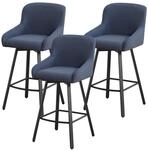 3er Set Barhocker 66,5 Cm Mit 360&deg; Drehung, Fu&szlig;st&uuml;tze, Belastbar Bis 150 Kg,...
