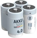 Ansmann Akku D 5000mah Mono Nimh 1,2v &ndash; 1000x Wiederaufladbar (4 St&uuml;ck)