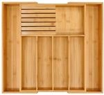Erweiterbarer Bambus-besteckkasten Mit Messerblock 32-55 Cm ...