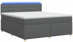 Boxspringbett Mit Matratze Dunkelgrau 180 X 200 Cm Stoff Vidaxl