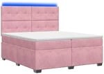 Boxspringbett Mit Matratze Mit Kopfteil Rosa 200 X 200 Cm Samt Vidaxl