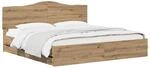 Bed Frame With Storage And Headboard Artisan Oak 180 X 200 Cm Vidaxl