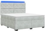 Boxspringbett Mit Matratze Hellgrau 140 X 190 Cm Samt Vidaxl