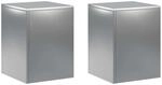 Pflanzenst&auml;nder 2 Pcs Silber 30 X 30 X 40 Cm Edelstahl Vidaxl