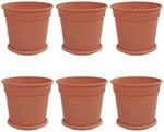 Vidaxl Plant Pots 6 Pcs Brick Red Plastic
