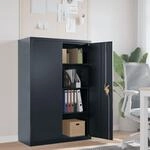 Aktenschrank Anthrazit 90x40x140 Cm Stahl - Vidaxl