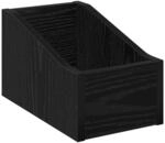 Lp Plattenbox Schwarz Eichen-optik 18 X 32 X 18 Cm Vidaxl