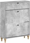 Schuhschrank Alkmaar 78 X 24 X 103 Cm Holzwerkstoff Betongrau Vidaxl
