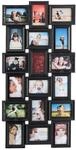 Relaxdays Bilderrahmen Collagen, 18 Bilder, 10x15, Hoch- & Querformat, Antik, Wand