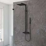 Kronenbach Duschsystem Aufputz Mit Thermostat, Eckig
