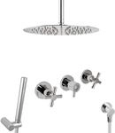 Unterputz Regendusche Komplett Set Aus Edelstahl 30 Cm Regenwalddusche Duschset -