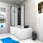 Acquavapore - Whirlpool Wanne Duschtempel Dusche Duschkabine K50-r03-wp 100x170...
