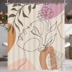 Duschvorhang 120x200 Cm Mit Frauen-motiv, Wasserabweisend, Beschwerter Saum, Waschbar