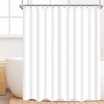Duschvorhang 200x220cm Reinwei&szlig;, Wasserabweisend, Beschwerter Saum, Waschbar