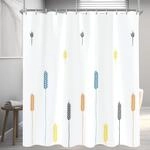 Duschvorhang 300x200 Cm Mit Weizenohren Muster, Wasserabweisend, Schimmelresistent