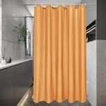 Duschvorhang Textil Orange 120x200cm Wasserdicht Mit Beschwerung Und Ringen