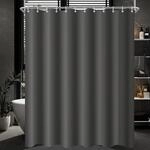 Duschvorhang 150x180 Cm Dunkelgrau, Wasserabweisend, Beschwerter Saum, Waschbar