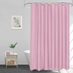 Duschvorhang Rosa 180x220 Cm Textil Wasserdicht Anti Schimmel Waschbar Mit 12 Ringen