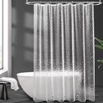 Duschvorhang Transparent 180x200cm Wasserdicht Mit Magneten Hexagon Muster