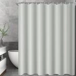 Duschvorhang 180x200 Cm Grau, Wasserabweisend, Antischimmel, Waschbar, Mit Haken