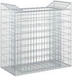 Gabionen-hochbeet 50 X 100 X 100 Cm Verzinkter Stahl Silber Vidaxl