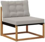 Outdoor Mittelsofa Massivholz Akazie Natur Vidaxl